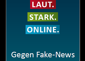 Flyer: Laut. Stark. Online.