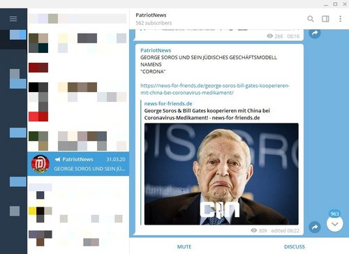  Abbildung von George Soros mit antisemitischem Kommentar 