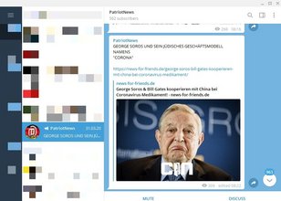  Abbildung von George Soros mit antisemitischem Kommentar 