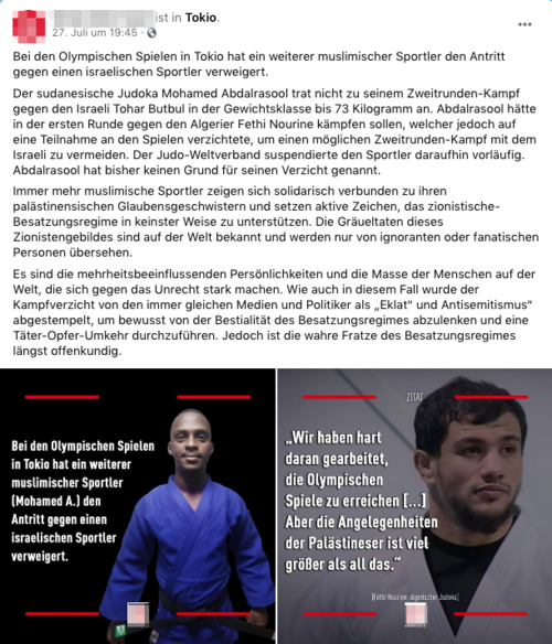 Islamist:innen feiern antiisraelischen Boykott bei Olympia
