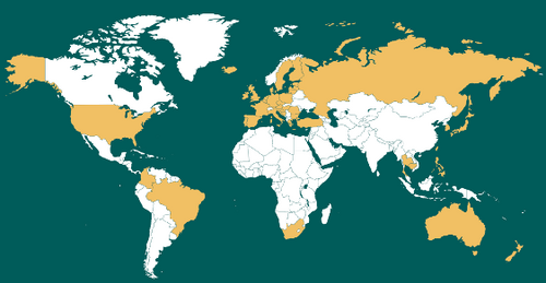 Weltweit gibt es viele Länder mit Beschwerdestellen, die INHOPE-Mitglied sind.